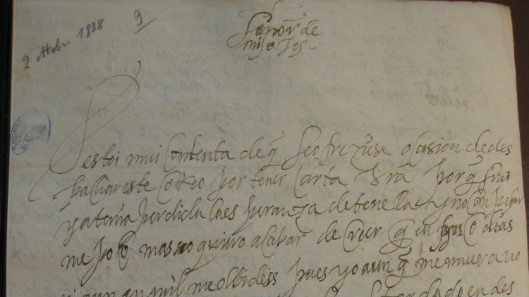 One of the letters written between Catalina Micaela and her husband Carlo Emanuele.